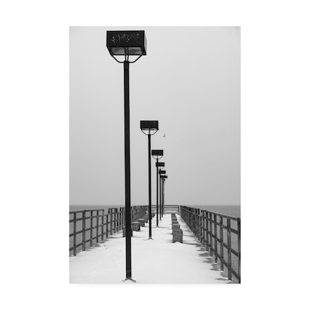 Kurt Shaffer 'Frozen Pier' Canvas Art,12x19